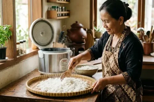 memasak nasi - ilustrasi berita Memasak nasi: Mohon teks sumber untuk menulis ulang berita 7 cara turunkan indeks…