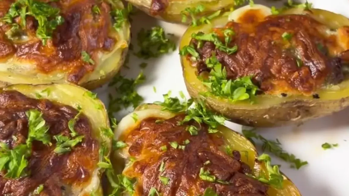 potato boats - ilustrasi berita Resep Potato Boats: Camilan Sehat Isi Beef dan Mozzarella yang Mengenyangkan