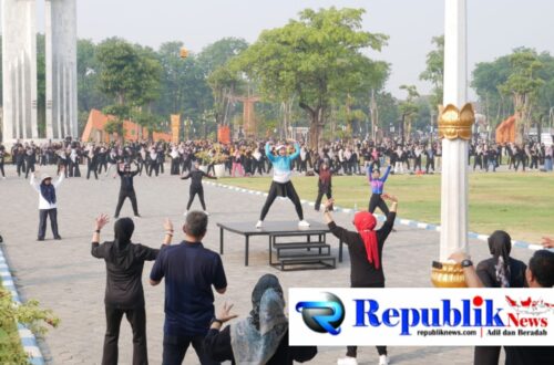 asn sidoarjo - ilustrasi berita Rutin Kembali: ASN Sidoarjo Senam Bersama di Alun-Alun, Bupati Subandi: 'Tubuh Sehat…